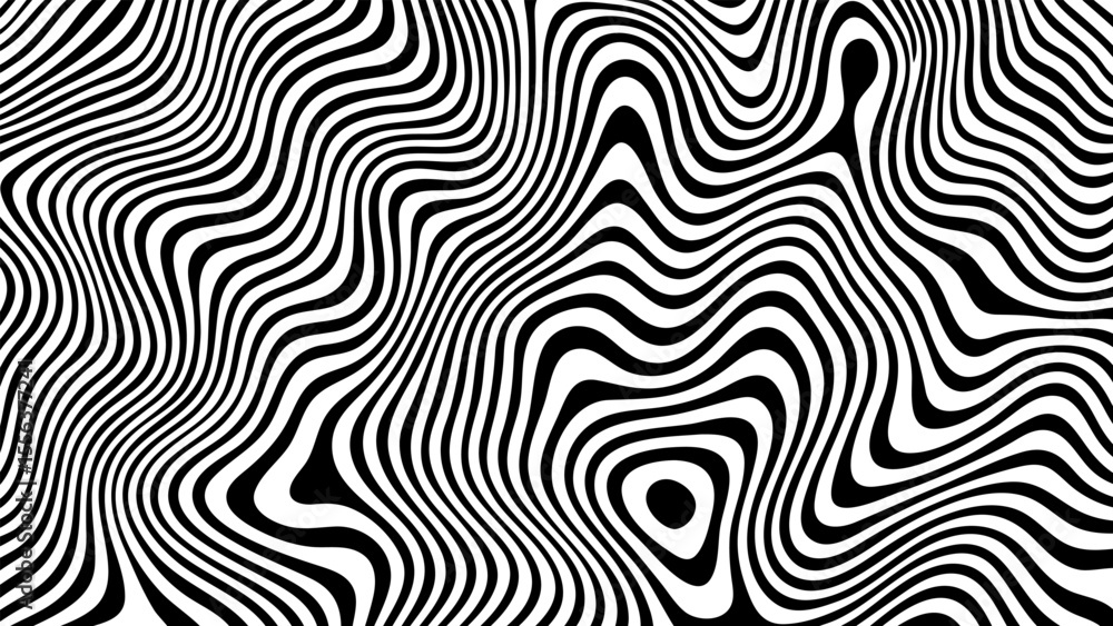 Abstract fluid wavy stripes on a graphic background. Modern psychedelic pattern for decorative element and web design. Abstract fluid wavy stripes on a graphic background. Modern psychedelic pattern for decorative element and web design.