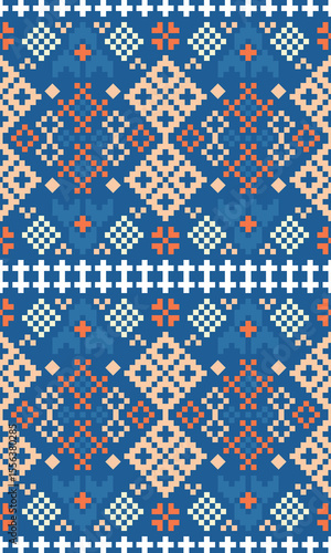 Pixel-inspired fabric fuse modern tech with style. Clean lines and bold colors make them perfect for everything from trendy clothing to unique home decor, adding a vibrant, Digital Touch.