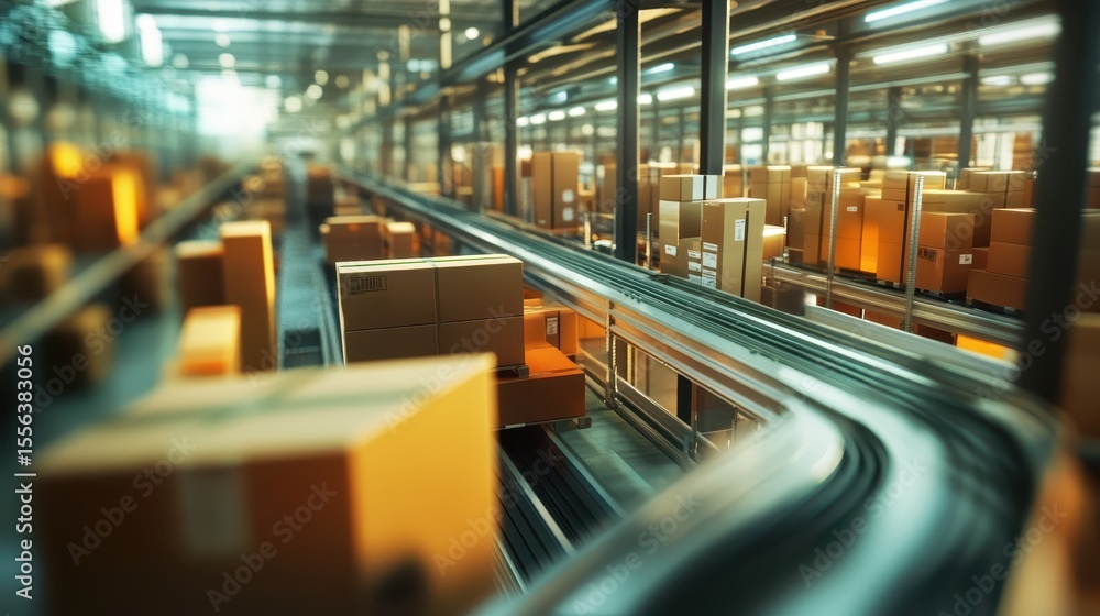 Obraz premium Optimizing Enterprise Resource Planning in a Modern Warehouse Setting