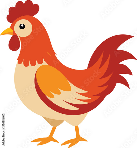 Hen and Chicken, Hen illustration isolated on transparent background, vector illustration of Hen