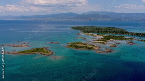 Wallpaper Mural Aerial view of Lichadonisia which is island popular with boat trippers. the Greek Bahamas, in North Evia, Greece Torontodigital.ca
