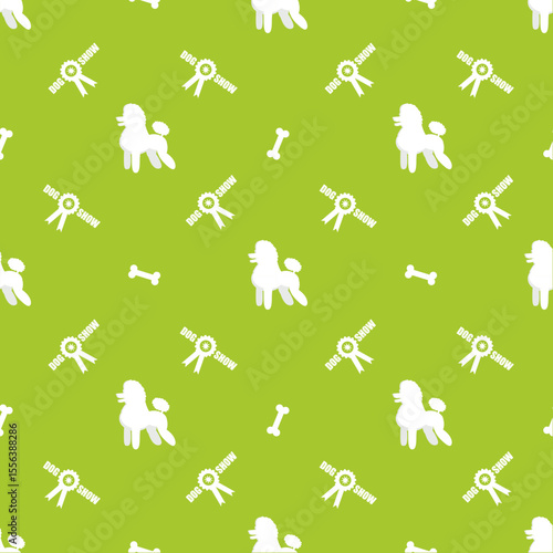  
poodle, canine, dog, for dog show, very, beautiful, design, stylish, signboard, advertising, banner, circle, pattern, exhibition design, green, white, bone, invitation, text, element, decor, inscrip