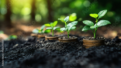 Investment Growth in Nature, Growing Plants on Money