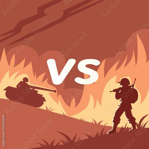 Epic Showdown VS Symbol with Fire