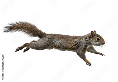 Eastern Gray Squirrel in Motion: Crisp Photo of a Running Squirrel