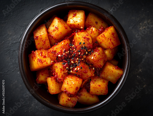 Spicy Korean Radish Kimchi: A Culinary Delight