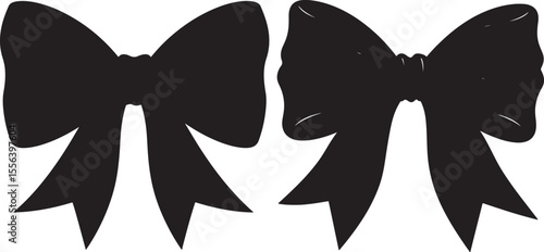 Classic bow silhouette vector illustration