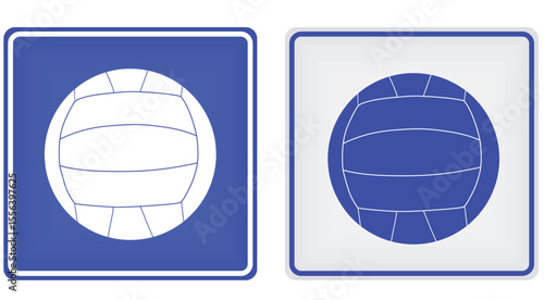 Volleyball playfield sign. vector illustration	