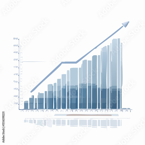 Stock market investment trading graph growth