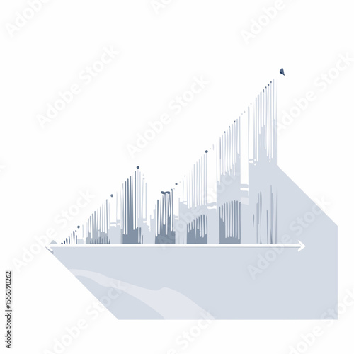 Stock market investment trading graph growth