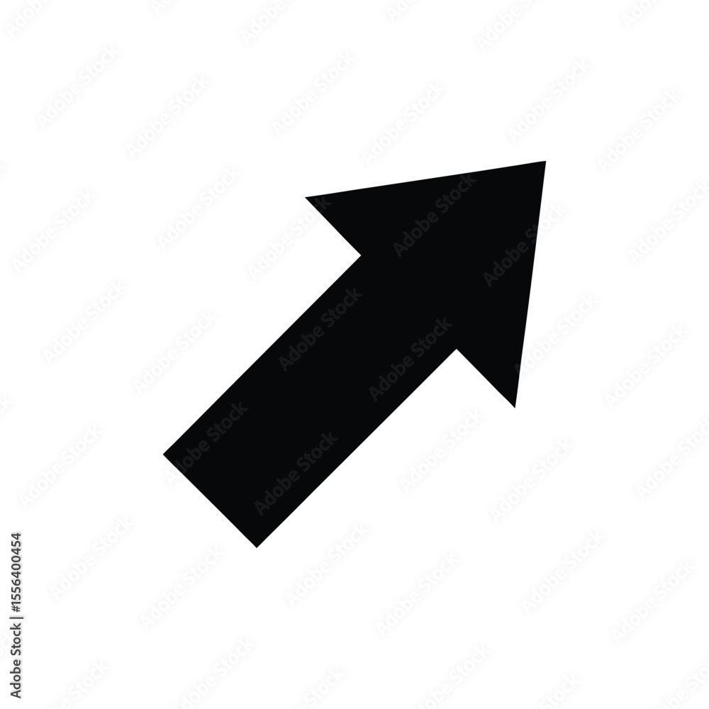 Obraz premium black arrow isolated on white