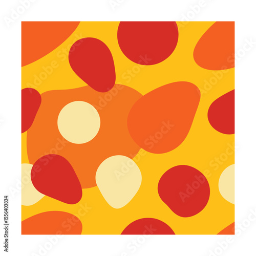 Abstract Background Pattern with Fifteen Colorful Geometric Shapes