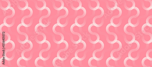 Eye-catching ultra wide light pink abstract background with delicate stipple gradient and bold flowing metaball-inspired shapes. Vector dotwork textured abstraction for headers, banners or wallpapers