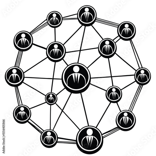 People connected in a network connection business