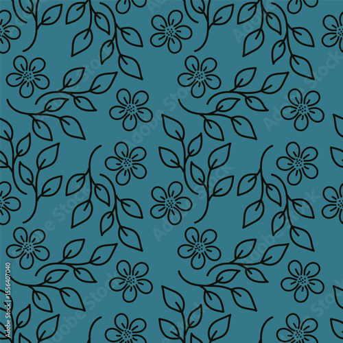 vintage floral seamless pattern. Rich with nostalgia and classic elegance, this pattern evokes the charm of a bygone era for print and textile
