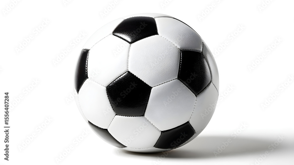 Fototapeta premium Standard Black and White Soccer Ball for Sports Play