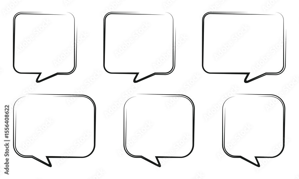 Fototapeta premium Set of comic speech bubbles. Cartoon vector illustration