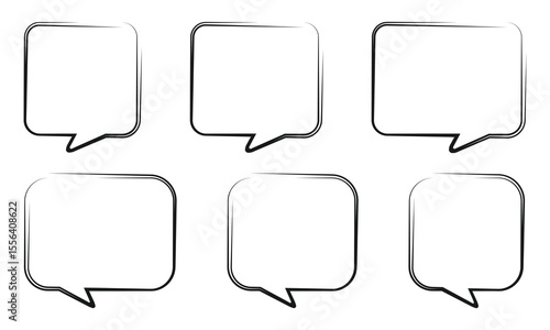 Set of comic speech bubbles. Cartoon vector illustration