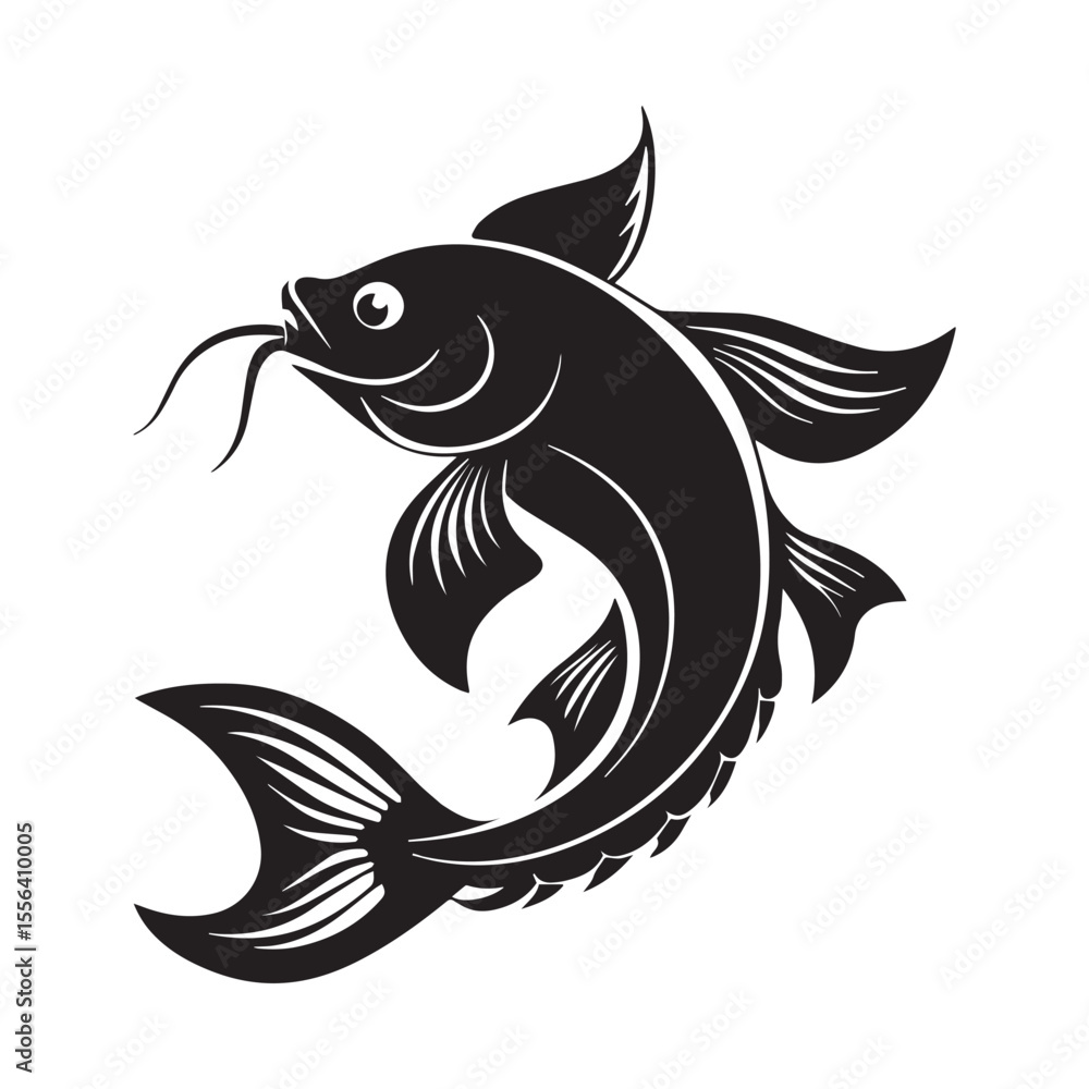 Fototapeta premium catfish vector illustration