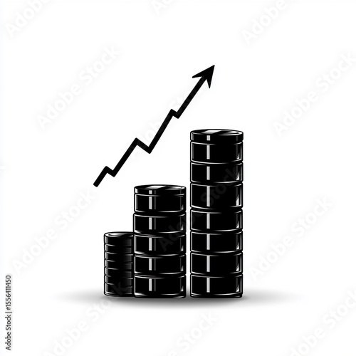 Financial Growth:  Upward Trend in Investment & Profit Visualization