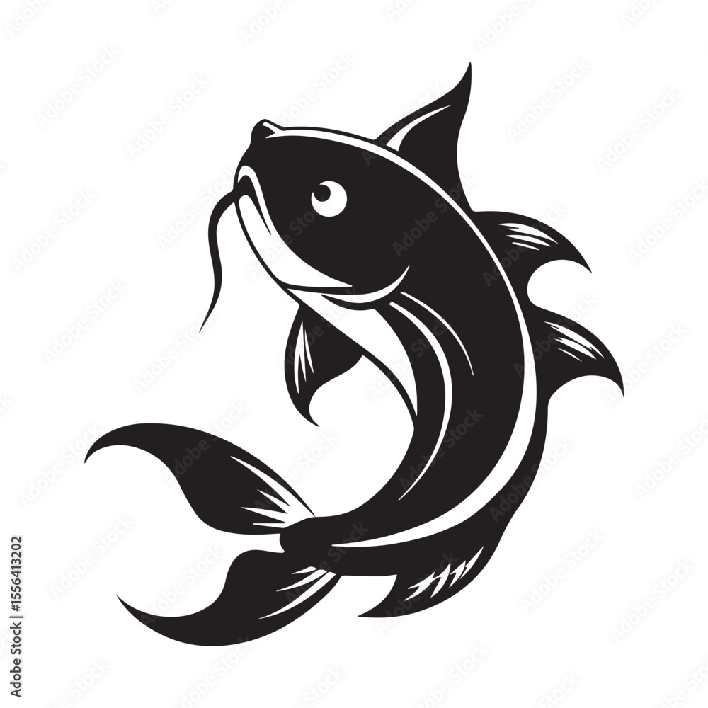 Fototapeta premium catfish vector illustration