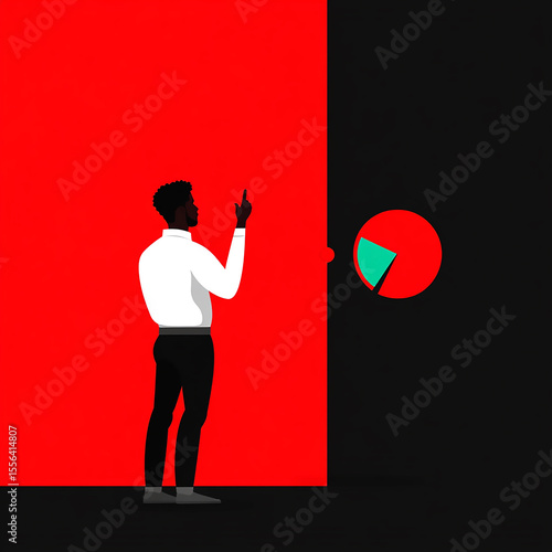 Business Strategy: Data Analysis & Decision Making - Minimalist Vector Graphic