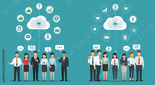 Cloud Computing and Collaboration Connecting Business Teams Through Digital Platforms