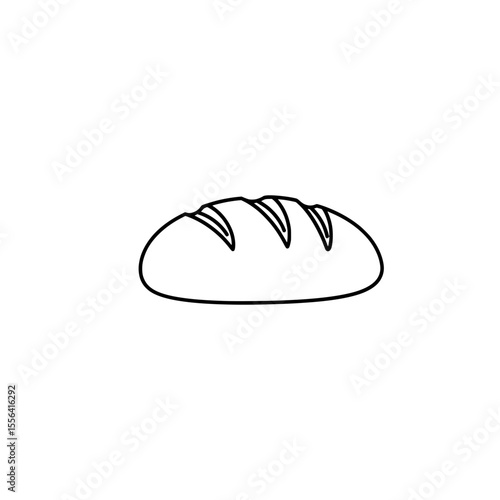 Outline Vector of Bread