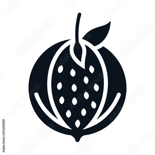 Isolated Yunnan hackberry silhouette vector icon