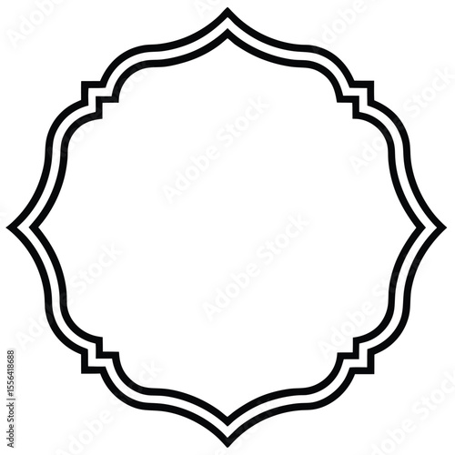 silhouette border frame white background