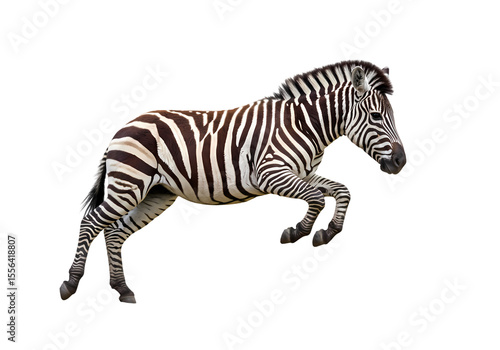 Striped Zebra in Motion: A Powerful Wildlife Photo