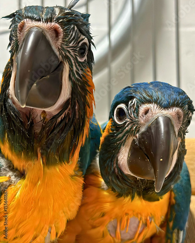 Wallpaper Mural Blue and Yellow Macaws Screaming Torontodigital.ca