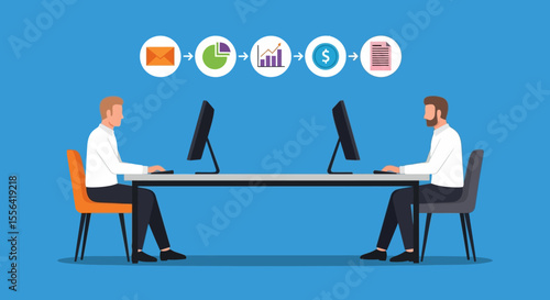 Streamlined Business Workflow Collaboration and Efficiency in Modern Workplace