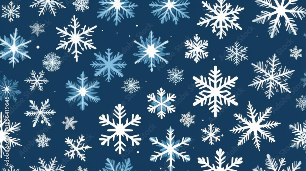 Snowflake vector seamless pattern. Snow background. Blue winter wallpaper for holiday illustration, Christmas card, poster, invitation, banner, cover
Snowflake vector seamless pattern. Snow background. Blue winter wallpaper for holiday illustration, Christmas card, poster, invitation, banner, cover