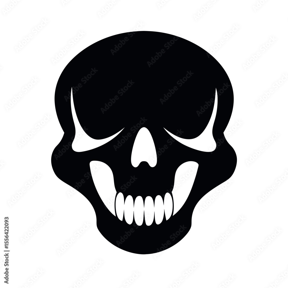 Fototapeta premium human mandible black vector silhouette illustration