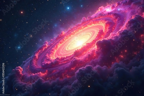 Awe-inspiring nebula in deep space, vibrant colors swirling amidst cosmic dust and gas A breathtaking view of stellar birth and celestial wonders , colorful, majesty, light