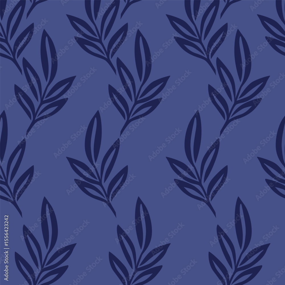 Fototapeta premium Tropical flower pattern seamless, silhouette of blooming, hand drawn botanical, Floral leaf for spring and Summer time, natural ornaments for textile, fabric, wallpaper, background design.