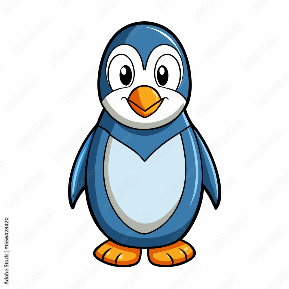 Obraz premium penguin with ice cream