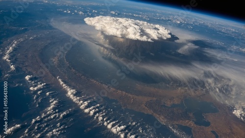 Wallpaper Mural Stunning View of Cloud Formation Above Mountainous Terrain Captured From Space During Daylight Hours Torontodigital.ca