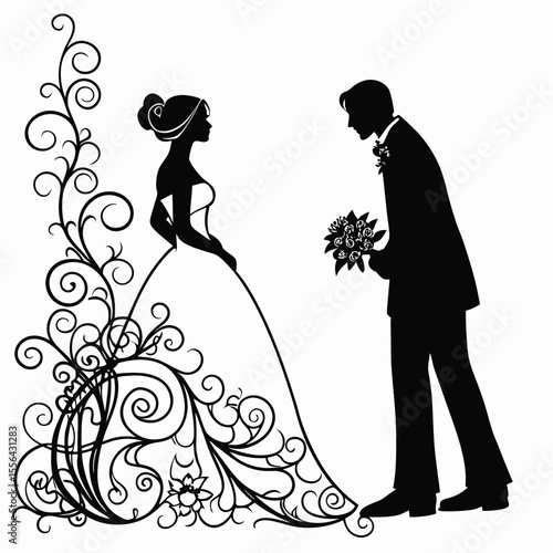 black-silhouette-vector-of-wedding-couples--white- (1)