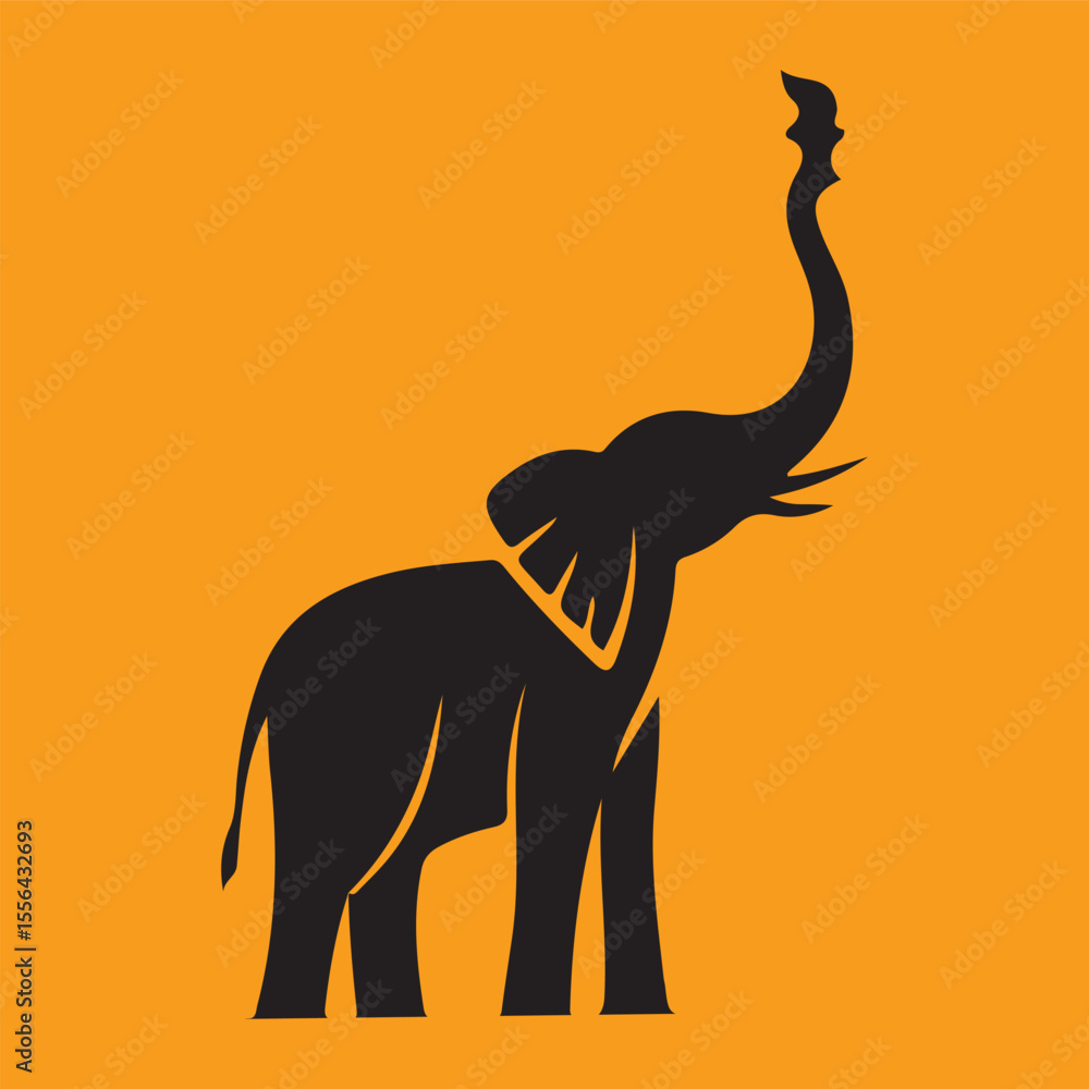 Obraz premium single elephant vector