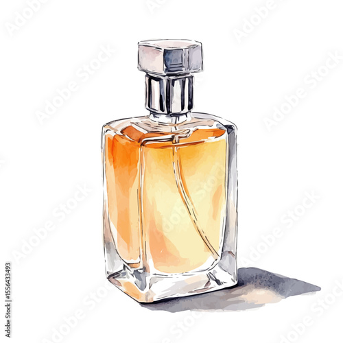 watercolor of Aftershave, vector, isolated on a white background.
