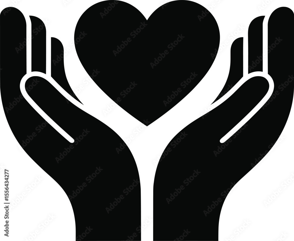 Obraz premium International Charity Day Vector Illustration with Heart and Hands Symbolizing Love Kindness and Support for Charitable Causes on