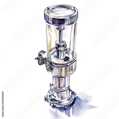 Adjustable Vortex Mixer, watercolor vector, isolated on a white background.