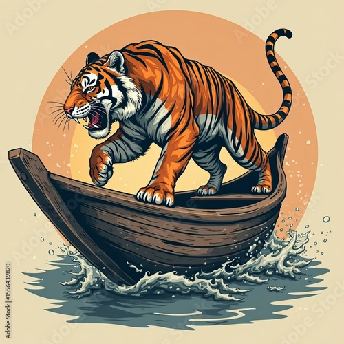 Tiger logo, climb a junk, with some details