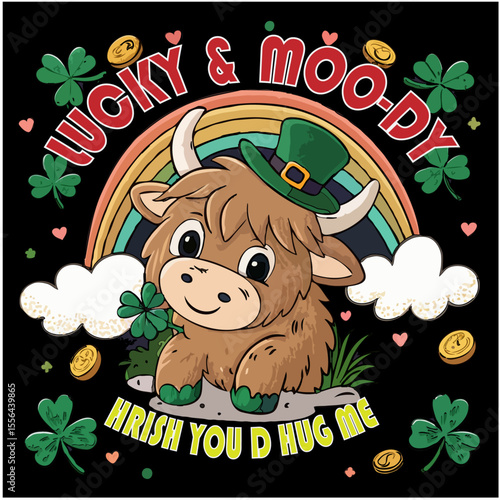 Lucky & moody unique design t-shirt