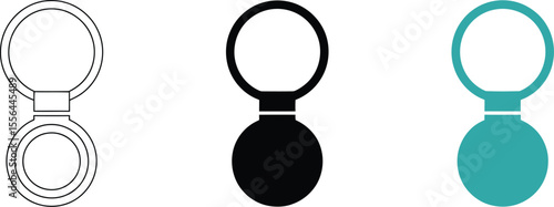Explore vector graphic design of compact mirrors for cosmetic beauty and personal care products online now editable stock vector illustration
