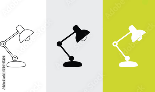 Desk lamp icon vector illustration adjustable lamp flat design modern lamp study lamp office lamp concept editable stock vector illustration