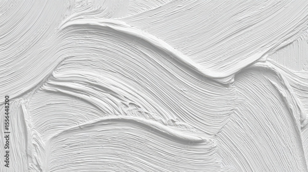 Obraz premium Abstract white oil paint brushstrokes texture pattern contemporary painting wallpaper background