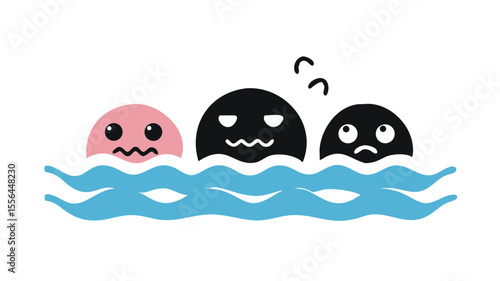 Emotions float in the water
